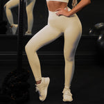 Seamless Yoga Sport Set Fitness Women Running Leggings Short Sleeve Tops - Suwais.Fashion