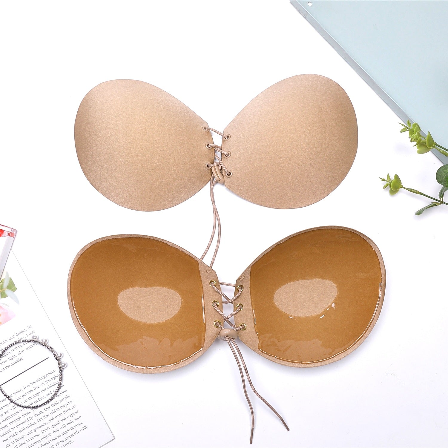 Invisible Bare-breasted Ultra-thin Round Strapless Bra Underwear Breast Pad - Suwais.Fashion