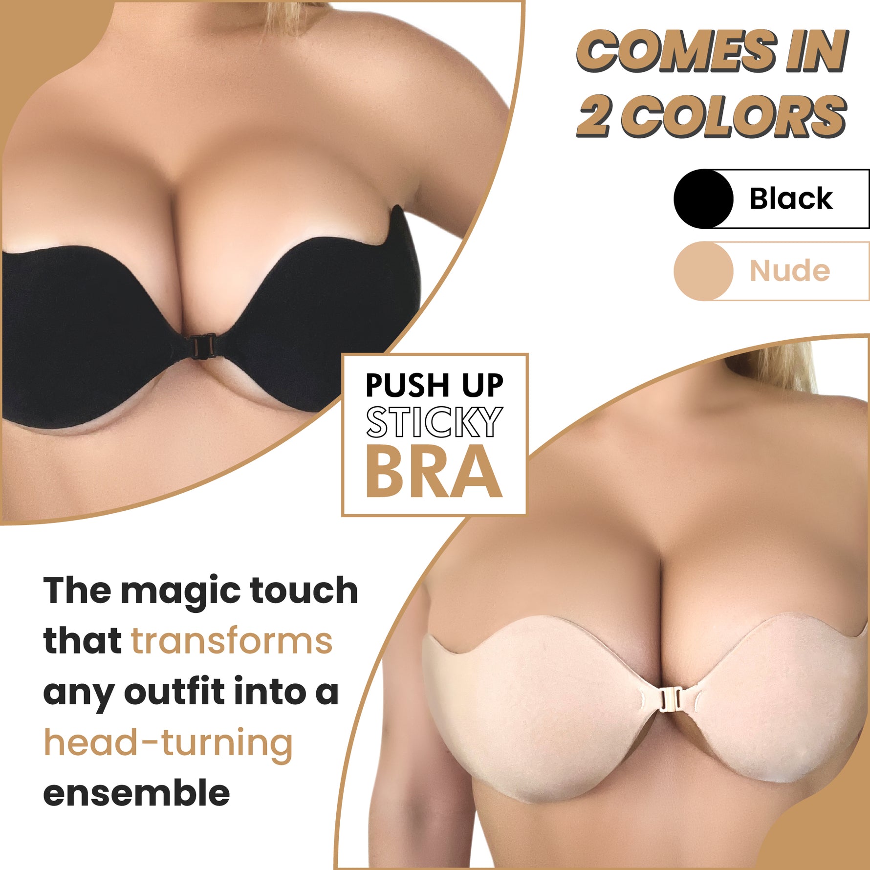 Women Super Sticky Bra, Strapless Bra | Invisible backless Bras Self Adhesive Bra | Push up bras for women | 5pairs Sticky bras for ladies. - Suwais.Fashion